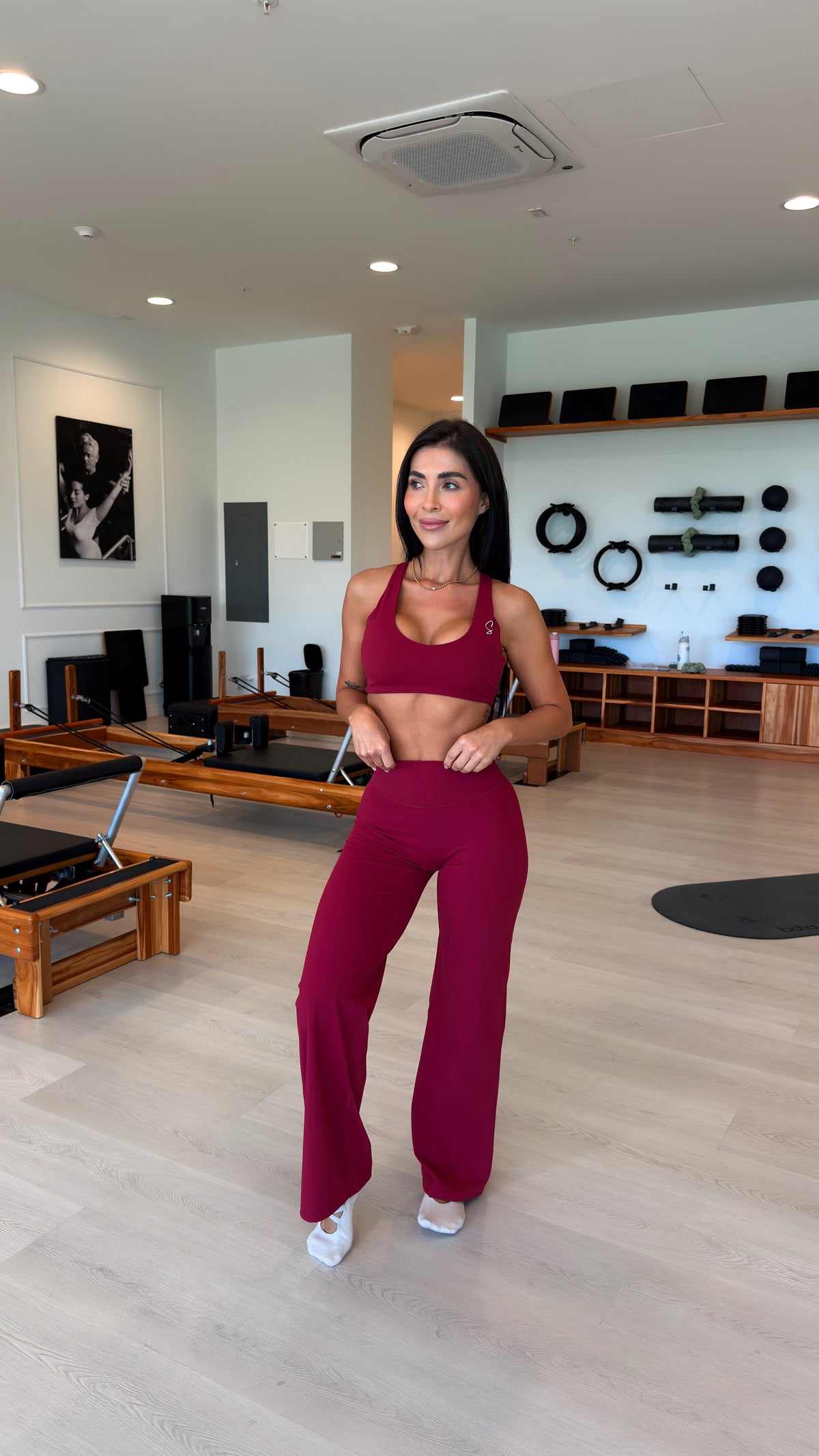 Sport Bra Pure Bliss color Wine, vista frontal