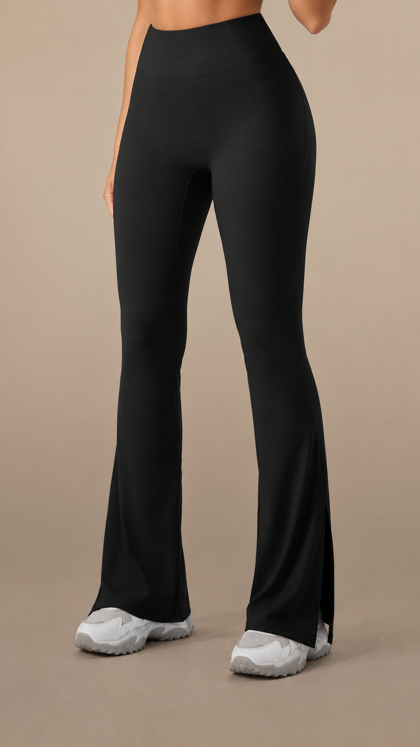 Flare No Scrunch Leggings negro de Shoal, vista frontal