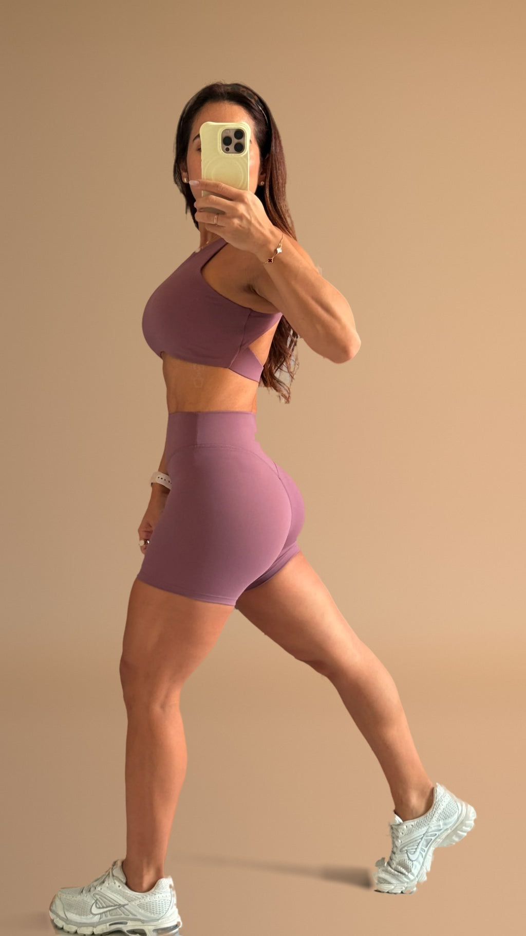 Set Short Pure Bliss color Purple, vista lateral