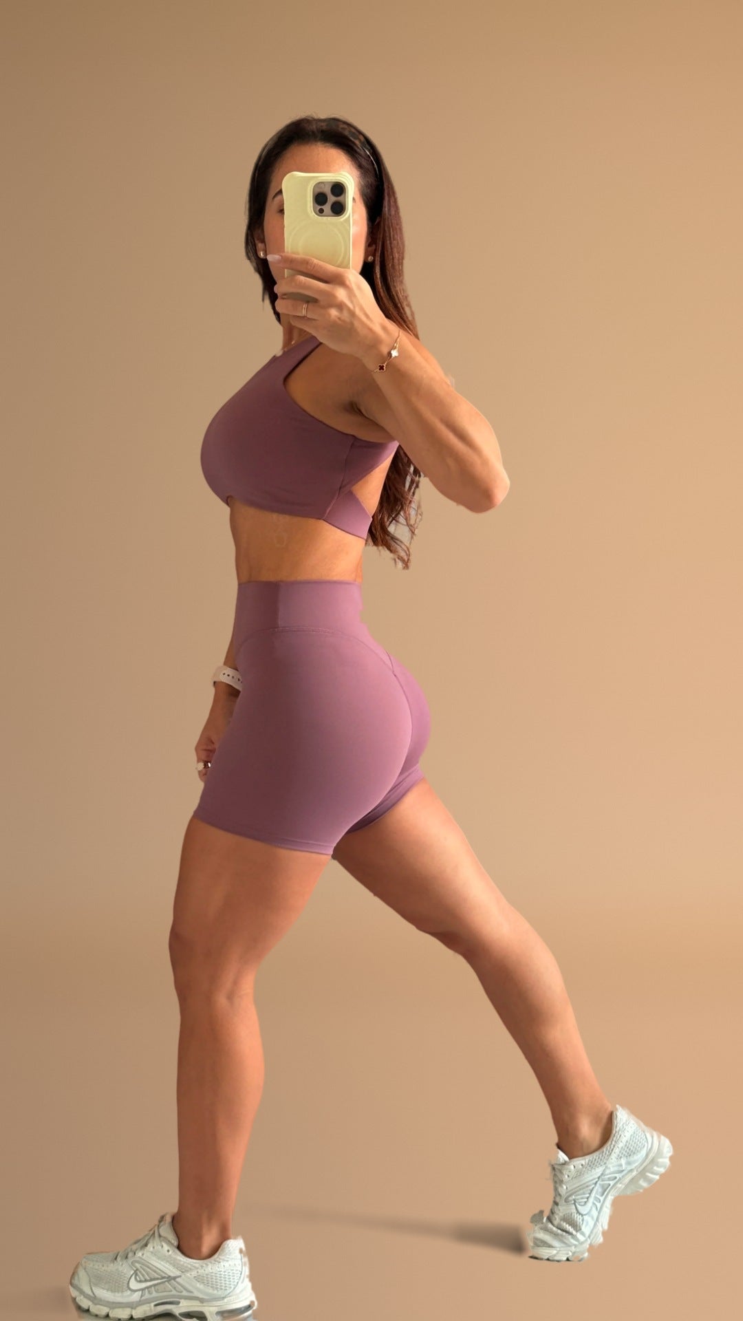Set Short Pure Bliss color Purple, vista lateral
